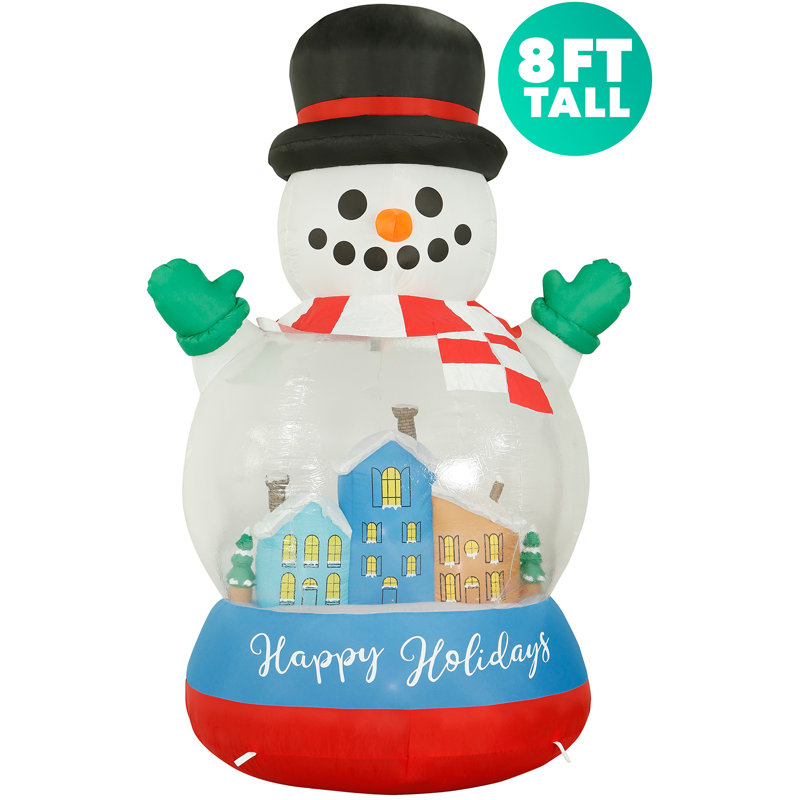 The Holiday Aisle 8 Ft Inflatable Christmas Snow Globe Outdoor